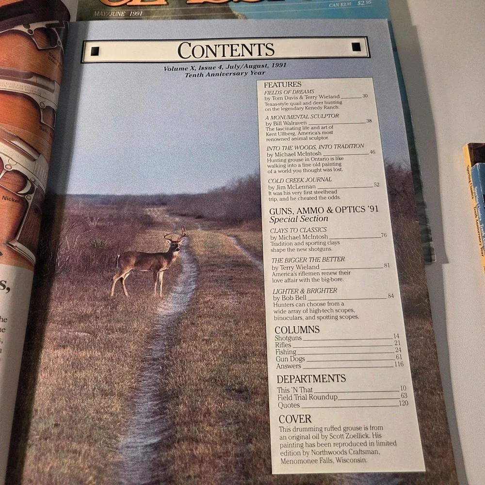 Sporting Classics Magazine 1991 Lot Of 6 Hunting &‎ Fishing Collectible
